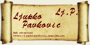 Ljupko Pavković vizit kartica
